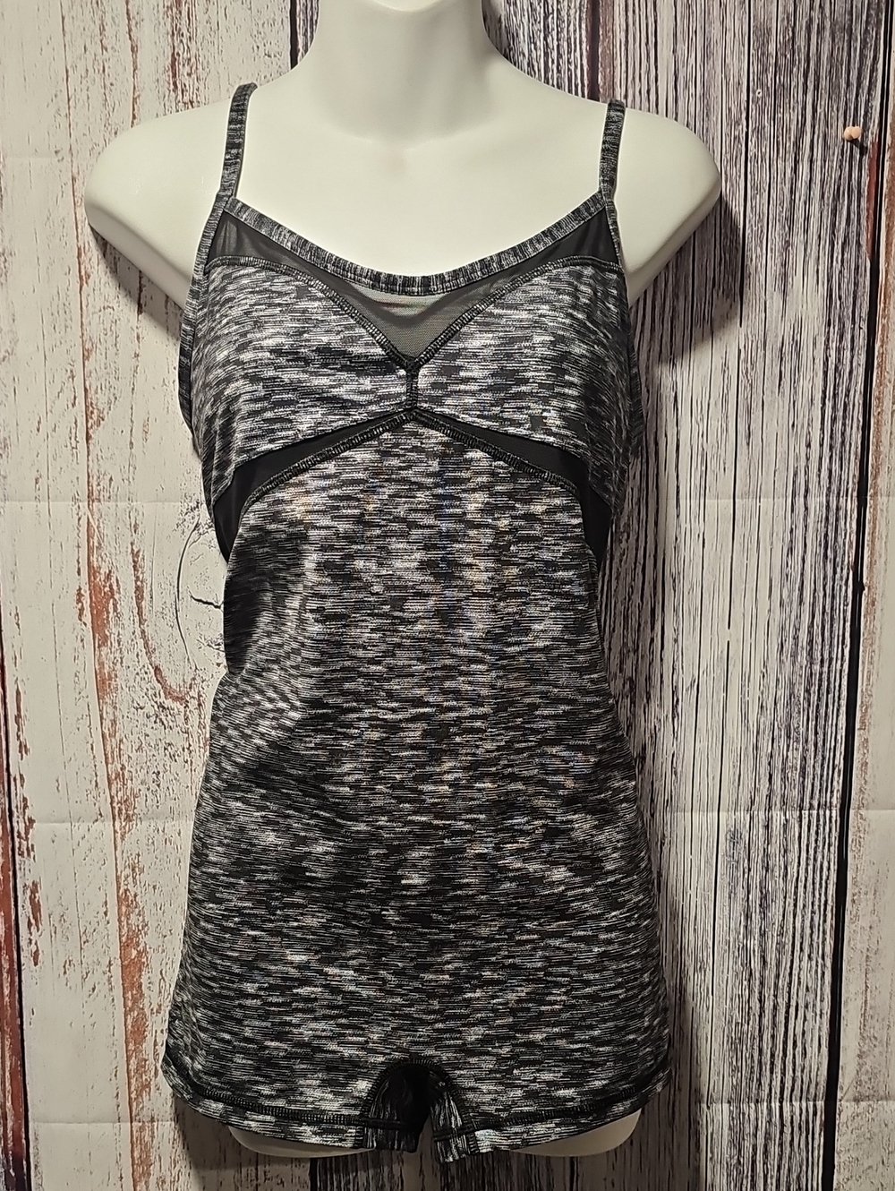 lululemon athletica Black & Gray Space-Dye Romper